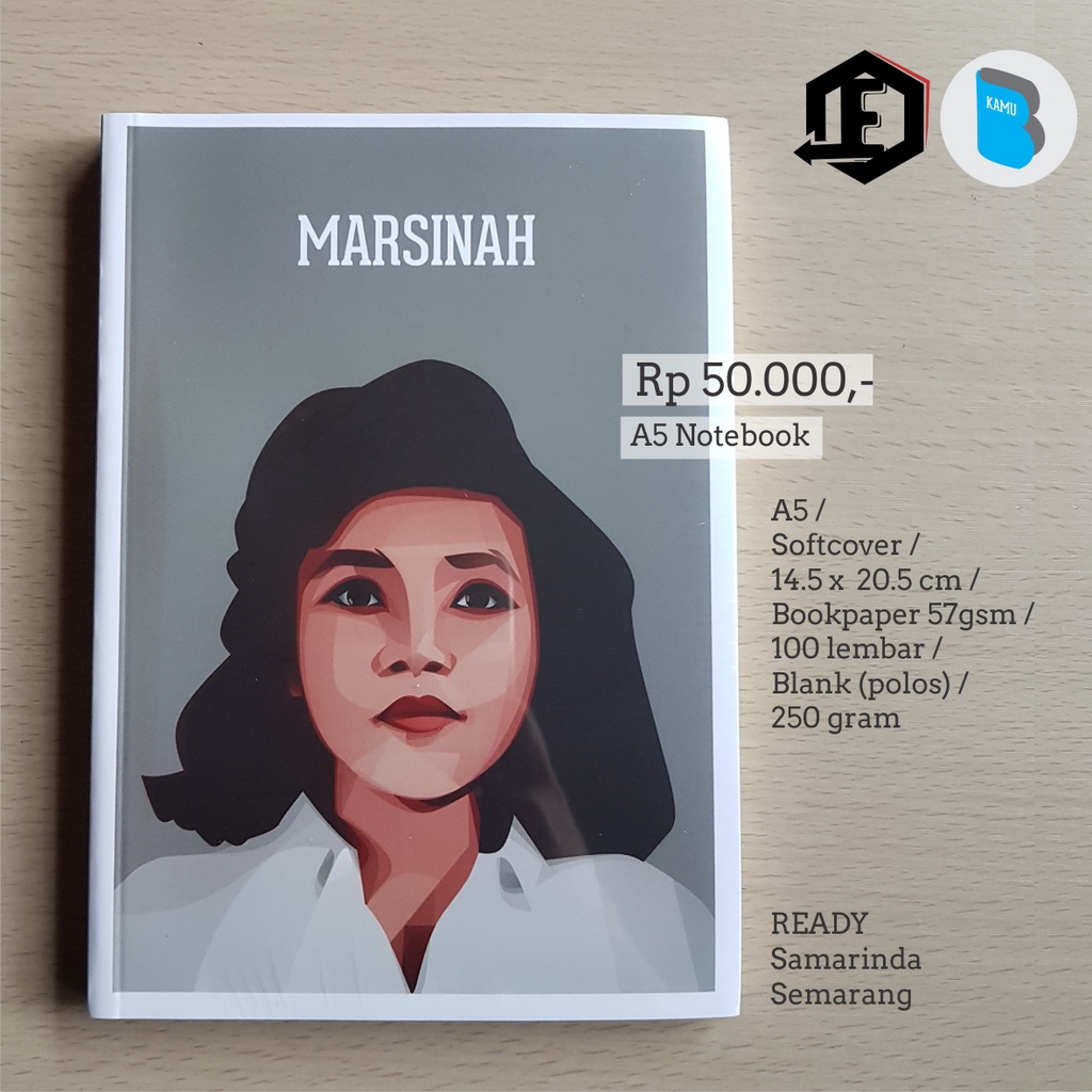 

[57 gsm] A5 Notebook Marsinah Buku Catatan Jurnal Tokoh Penulis Sastra Bookpaper