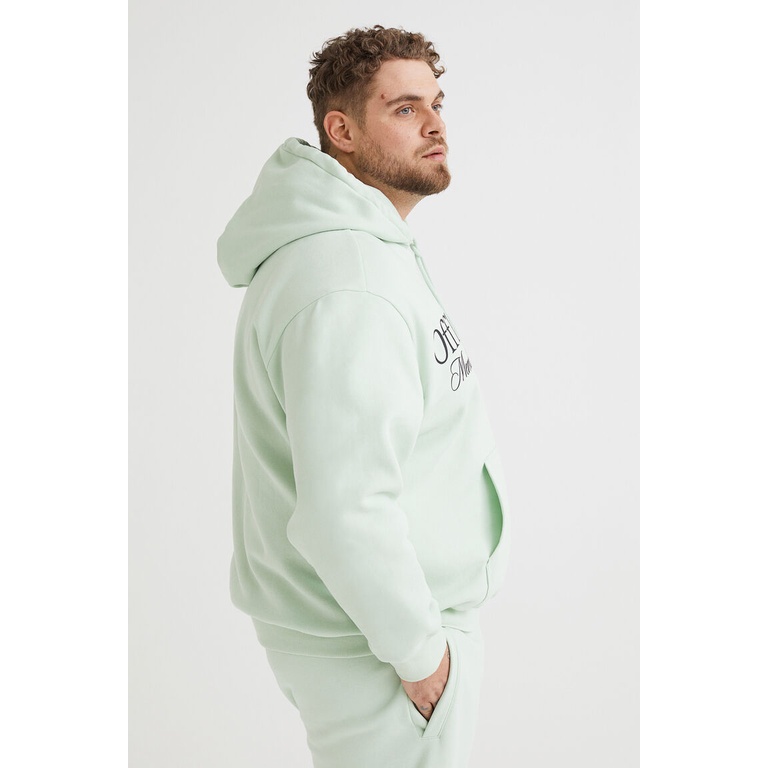 Hoodie H&amp;M off line society green mint Original Sweater hijau mint offline society