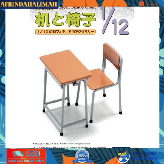 

[TERBARU] diorama mainan Hasegawa 62001 1/12 Desk and school chair set -