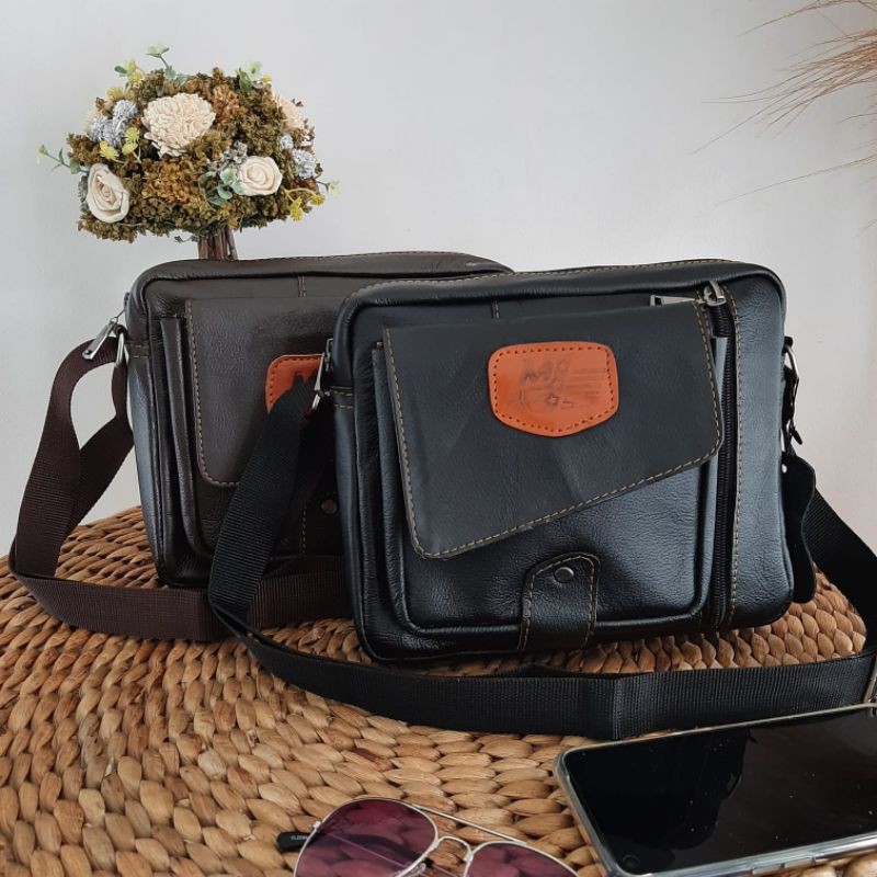 Tas Selempang Pria Kulit Asli Garut Ter Murah Se Shopee Garansi Casual Kuliah Kerja Keren E1M6