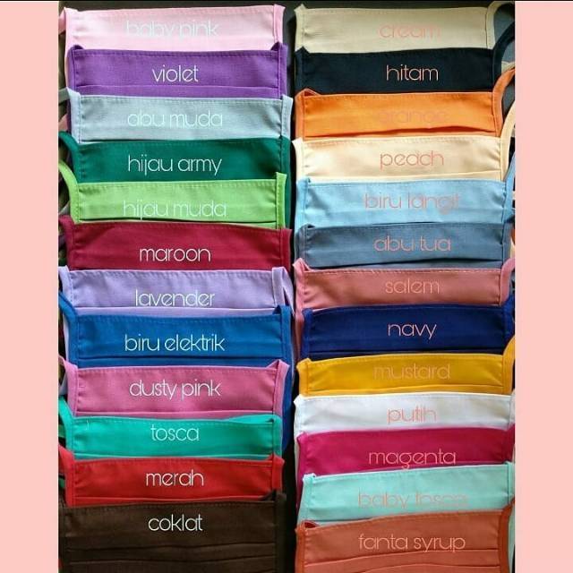 MASKER MULUT | MASKER  BAHAN OXFORD (1 Kg : 100 Pcs)