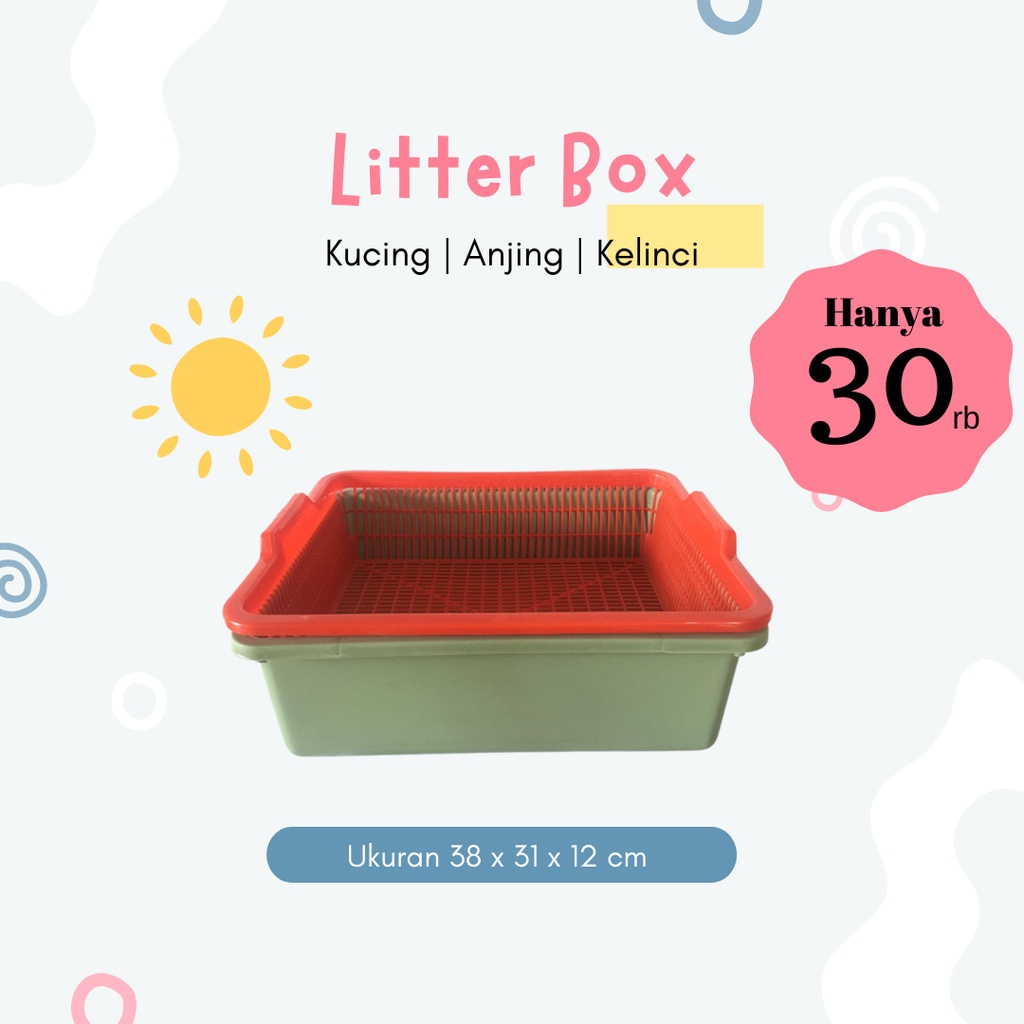 Cat Litter Box - Litter Box Kucing - Litter Box - Tempat Kotoran Kucing - Bak Kucing - Tempat Kucing