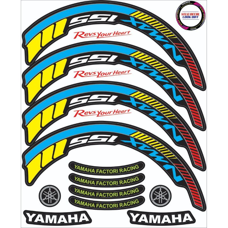 Sticker decal list velg velk variasi nmax