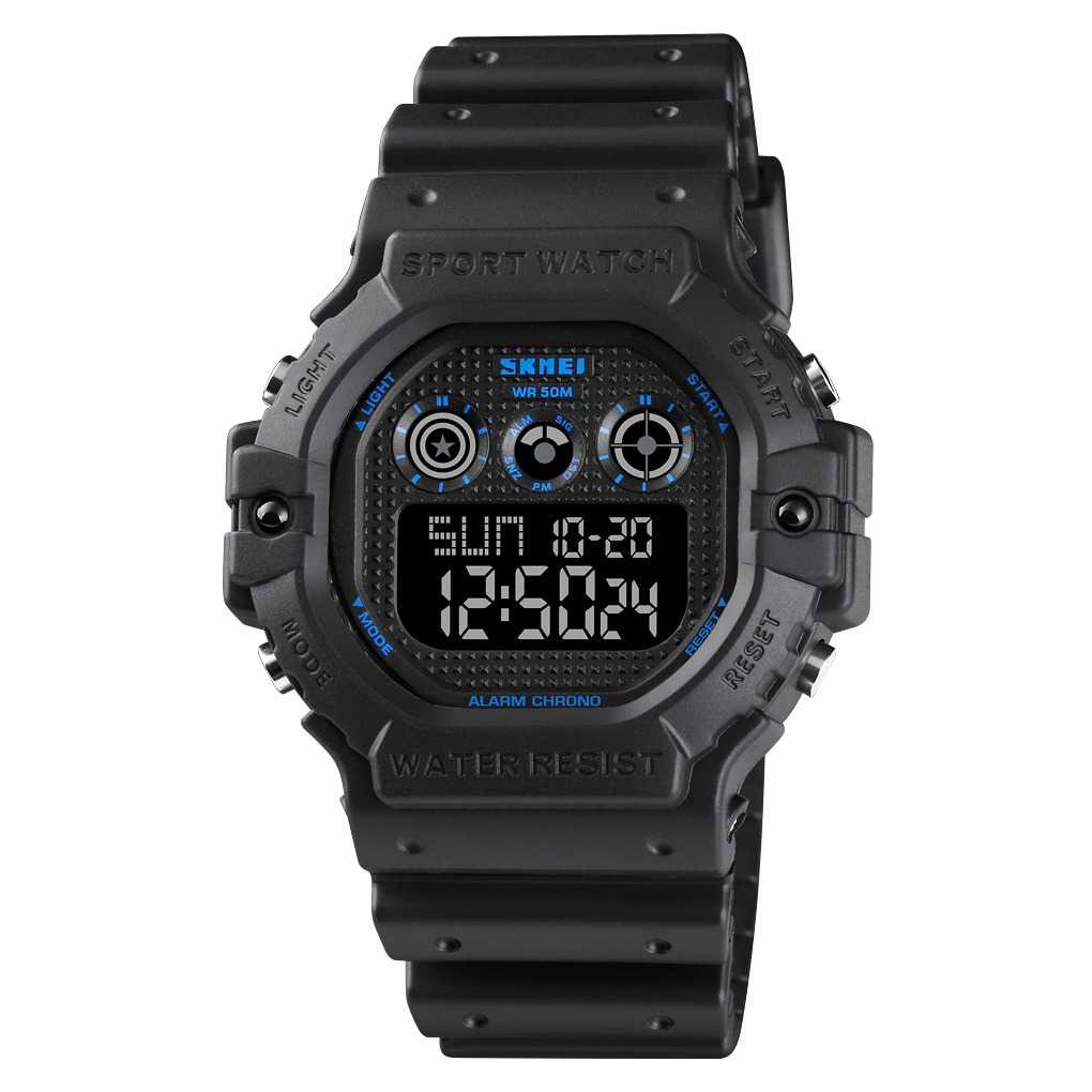 SKMEI Jam Tangan Digital Pria  1606 Aneka warna Hitam Merah Biru Hijau kuning Titanium Gray Silver P