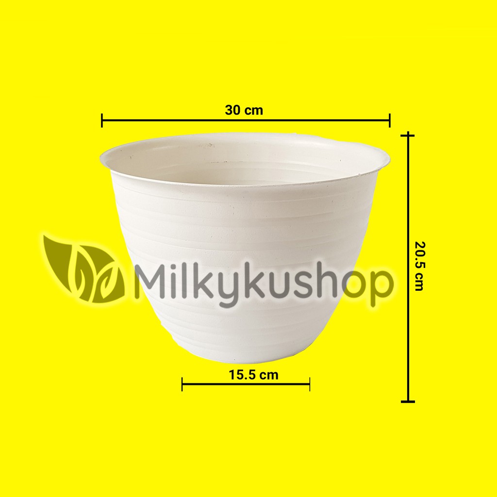 POT JM RUPLAS 30 TAWON WARNA 30 CM - PAKET 3 PCS - POT BUNGA TANAMAN