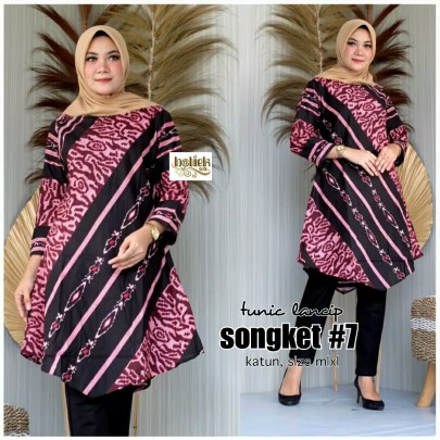 Tunic Lancip Songket #7 Tunik Batik Cewek Tunic Batik Kerja Seragam Batik Wanita Batik Solo Muslim