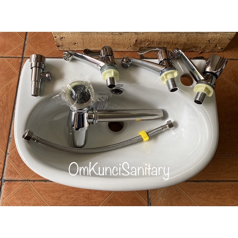Wastafel Cuci Tangan Keramik American Standard Set Komplit Lengkap
