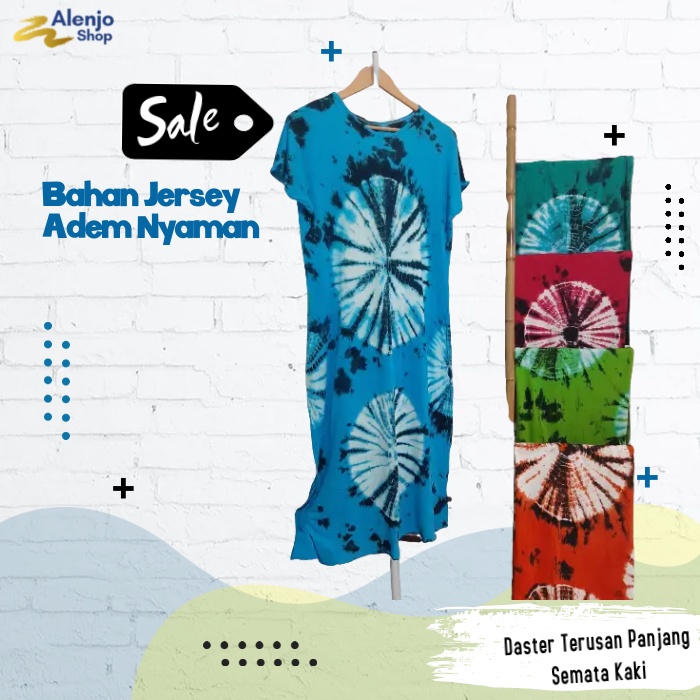 Daster Bali Rayon Jersey Terusan Lengan Pendek Panjang Semata Kaki