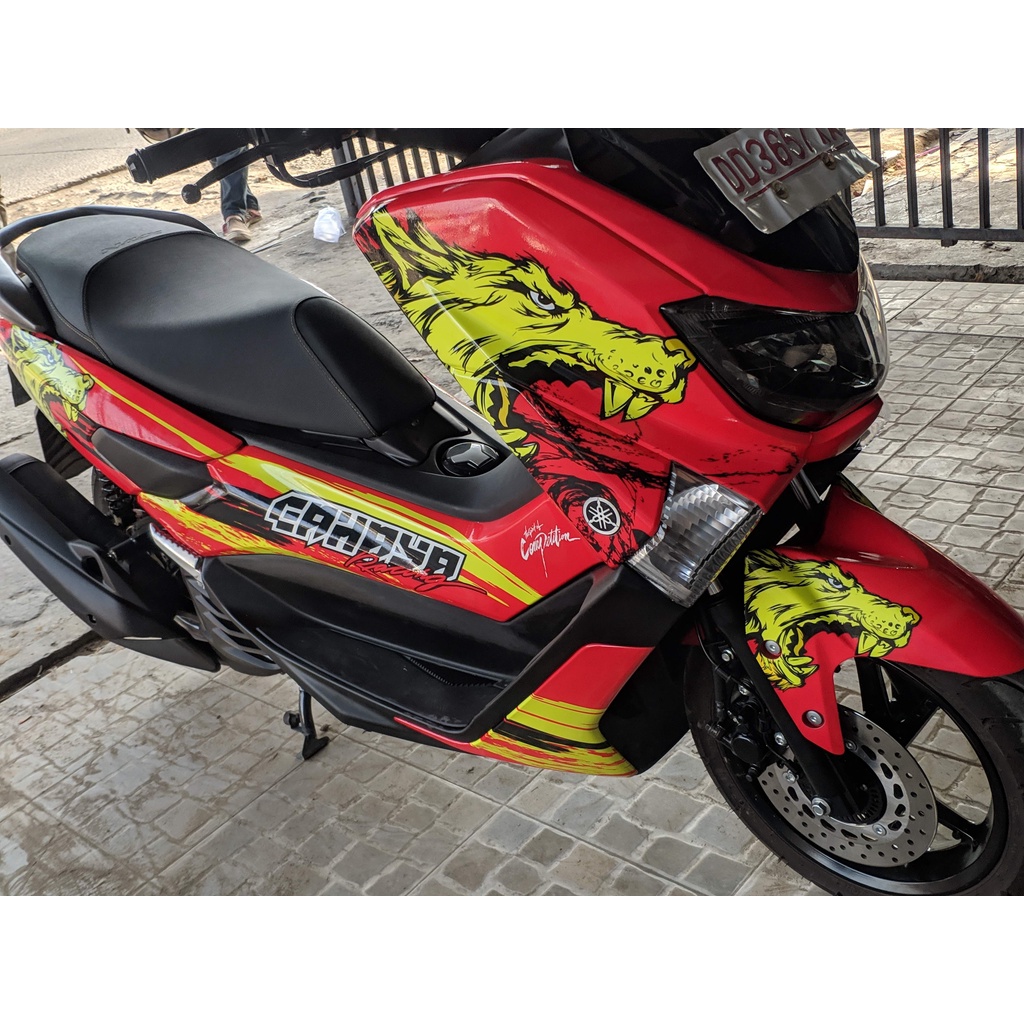 Stiker Nmax Decal Full Body Nmax Premium Red Wolf Glossy DNKZ