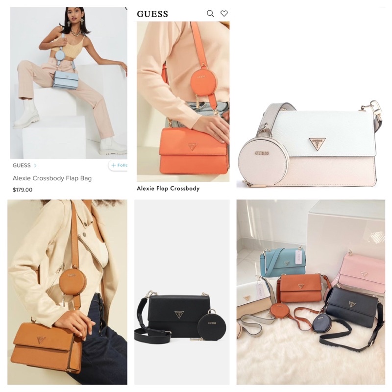 GUESS ALEXIE CROSSBODY FLAP BAG