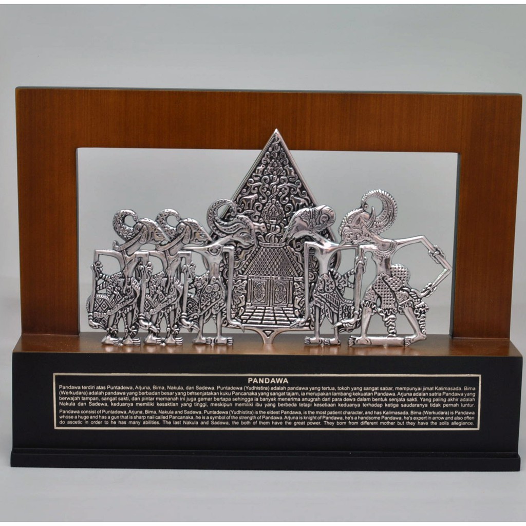Souvenir Indonesia Wayang Gunungan Pandawa 5 Logam Souvenir Indonesia Wayang Gunungan Pandawa 5 Logam
