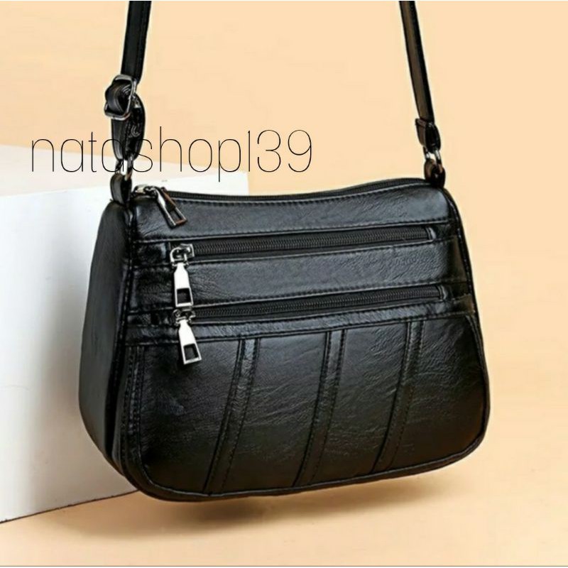 Hot Sale Fashion Tas Selempang Kulit Wanita Simple Multi-pocket