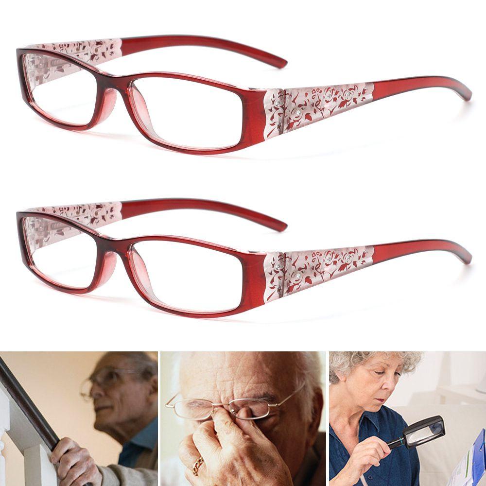 Populer Kacamata Baca Anti blue Light Ultralight Anti-blue Rays Retro Klasik Printing Eyeglasses