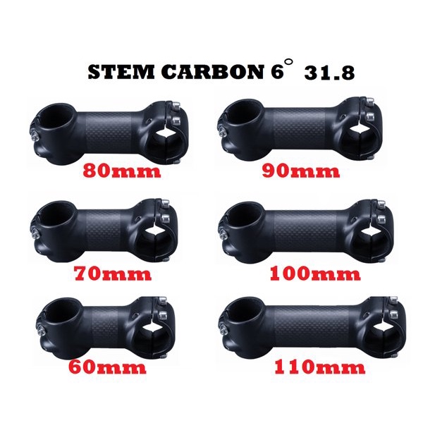 STEM ALLOY CARBON IGNITE 31 8 oversize 70 80 90 100 110 120 MM DERAJAT 6 17 handlebar KARBON SEPEDA 