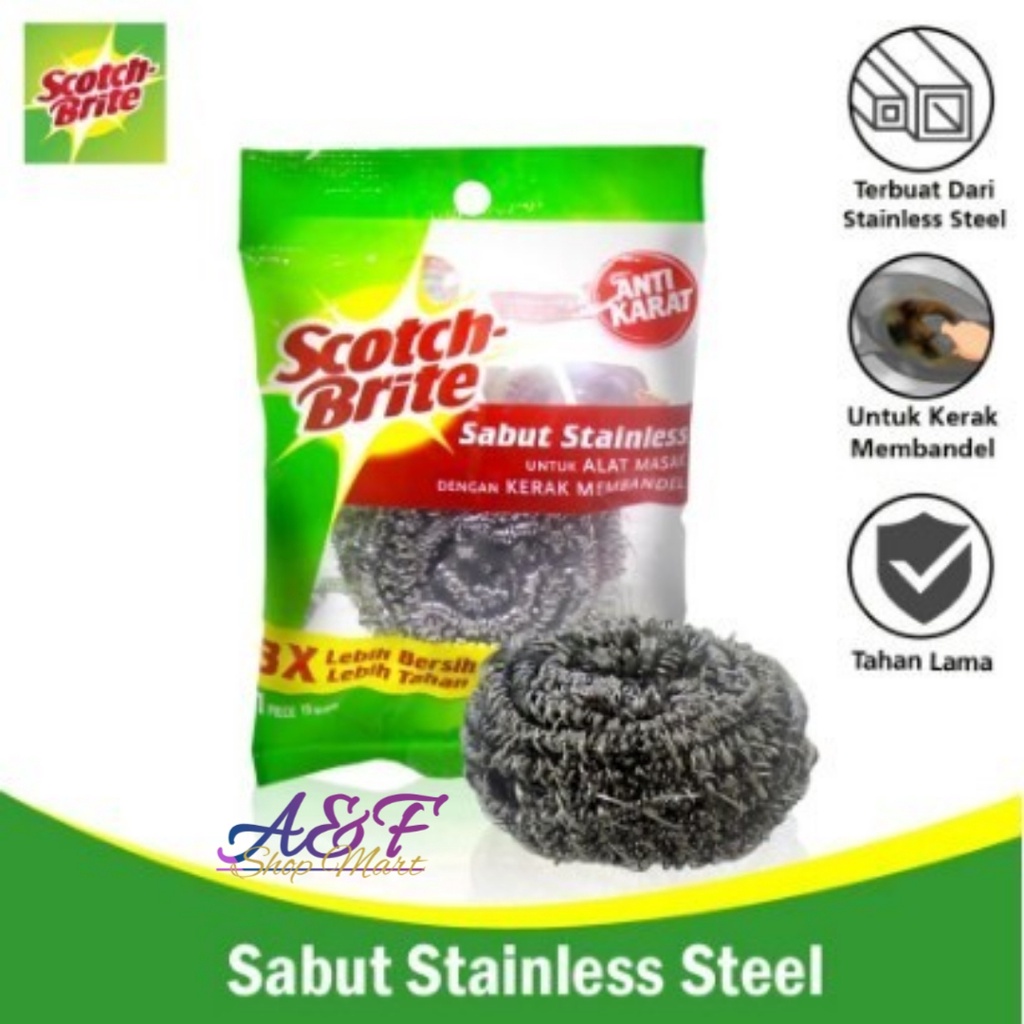 Scotch Brite Sabut Stainless - Sabut Cuci Piring