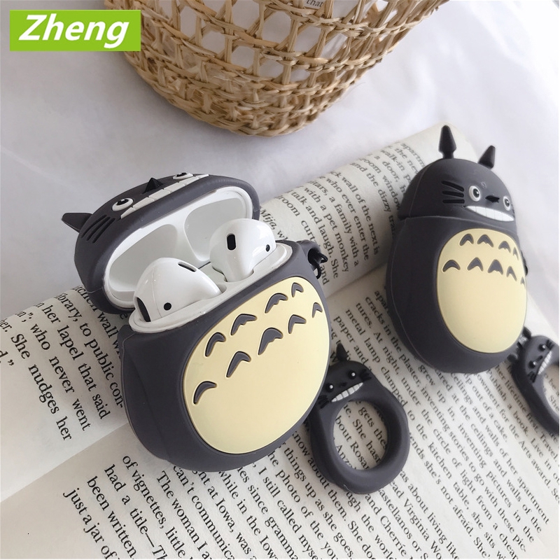 Casing Silikon Motif Kartun Totoro untuk Earphone Wireless Bluetooth