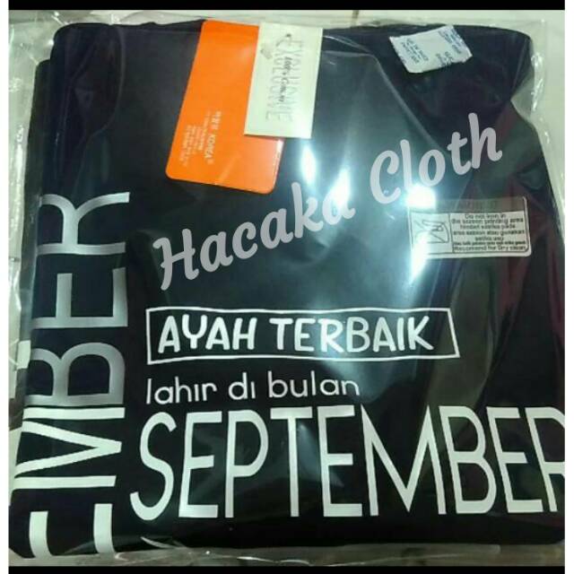 Kaos pendek Ayah Terbaik Lahir di Bulan September