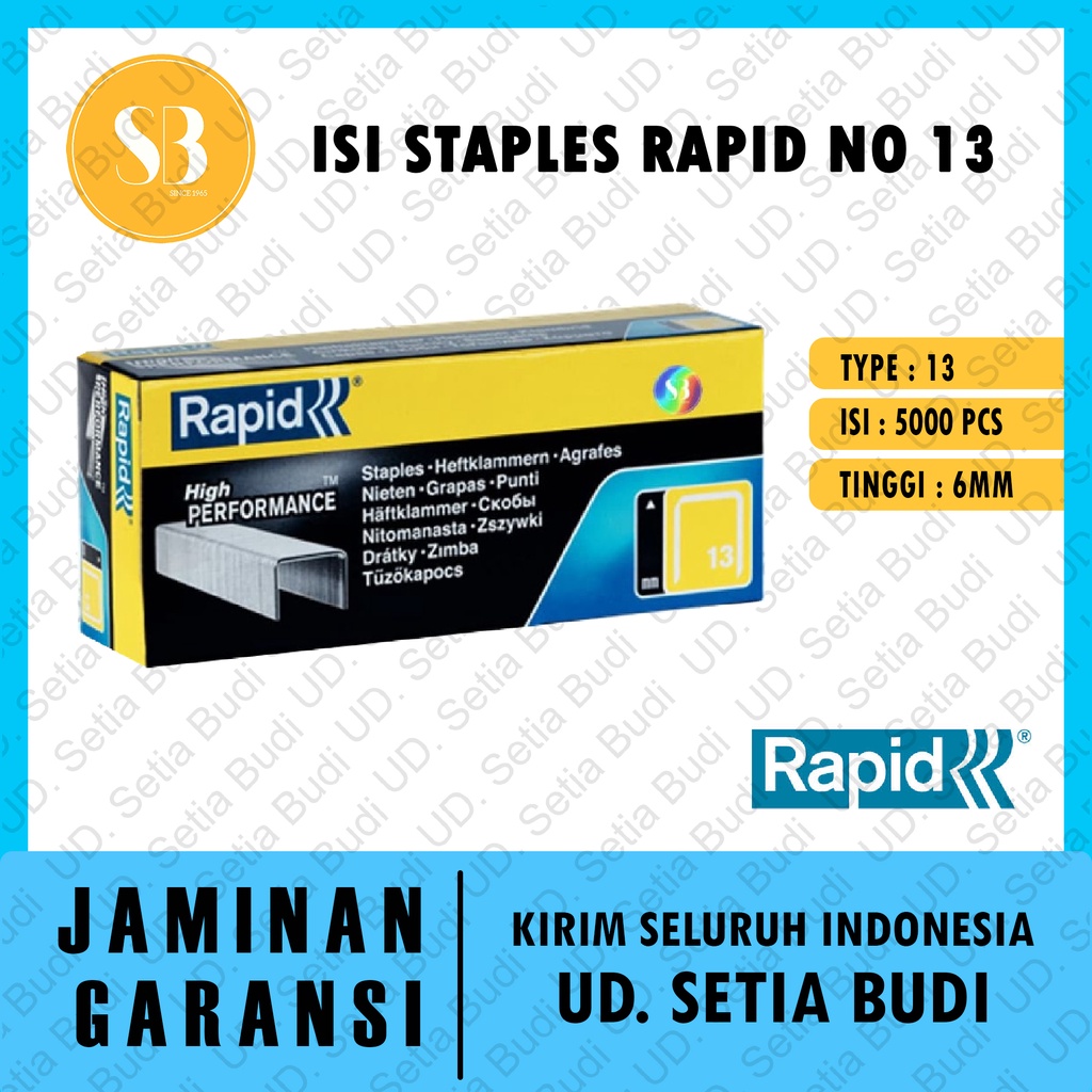 Isi Staples Rapid No 13