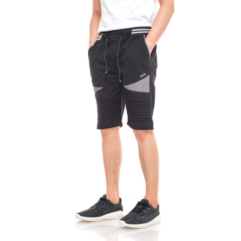 Celana Pendek Pria Kombinasi Pinggang Karet Bahan Katun Stretch