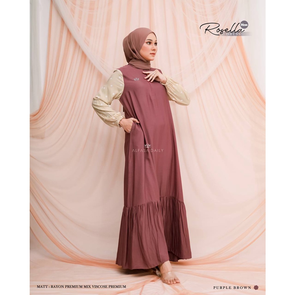 Rosella Mom - Dress Alfasa gamis busui