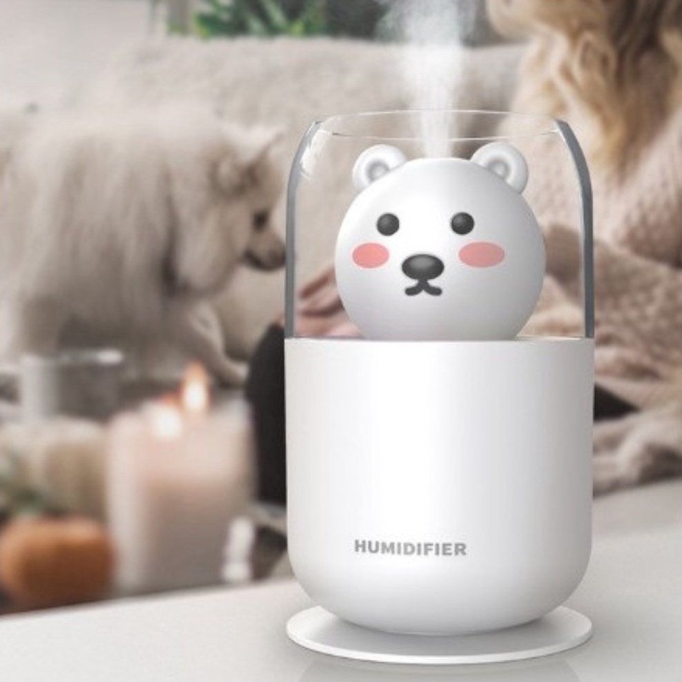 Y06 Humidifier Diffuser Aromaterapi Motif Beruang With LED Night 300ML