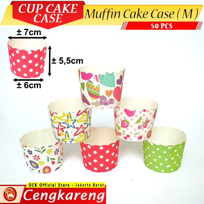 MUFFIN CUP PAPER size M ( 50 pcs ) / Muffin Cupcake Case M / Cake Case