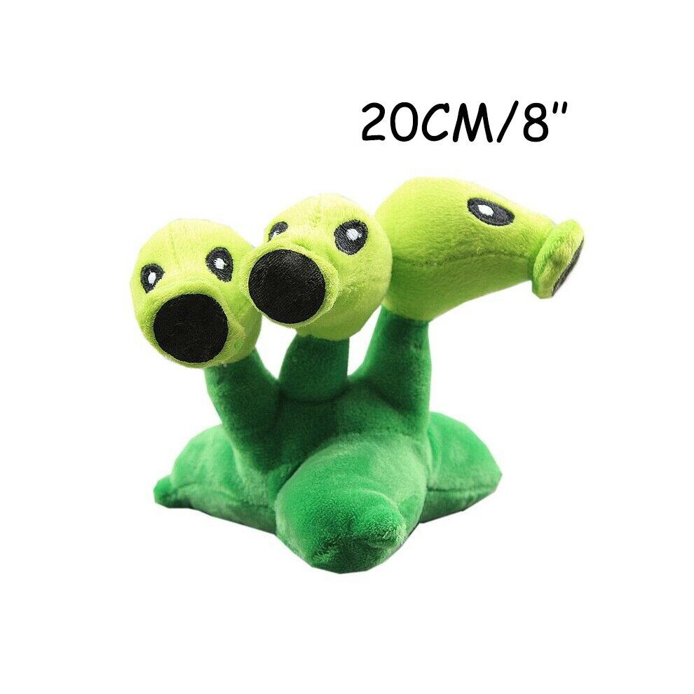 30cm/17cm Threepeater Plush Plants vs Zombies Mainan Boneka Plushies Boneka Permainan Liontin