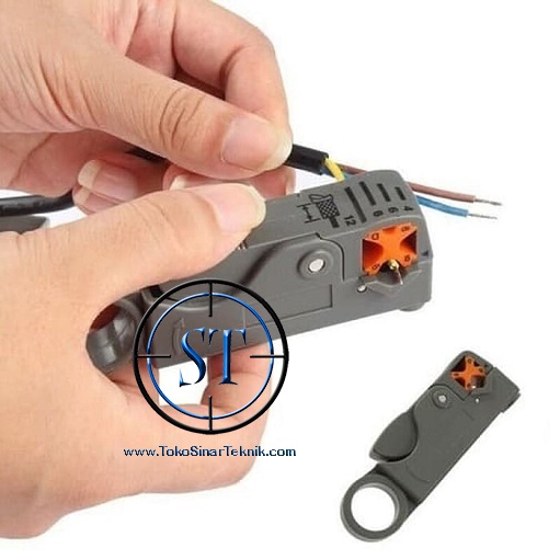 Rotary Stripper Network Mini Automatic Wire Cutter Alat Pengupas Kabel RG58 Pemotong Pisau Cable