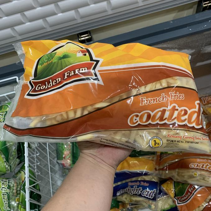 

MAKANAN BEKU / GOLDEN FARM KENTANG GORENG BERBUMBU FRENCH FRIES COATED 1KG NON COD