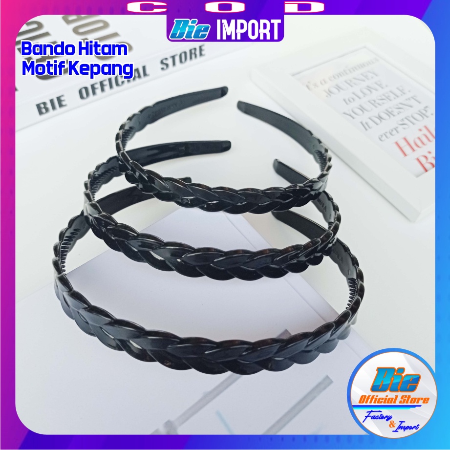 Bando HITAM Basic Polos &amp; Karakter Impor Best Seller