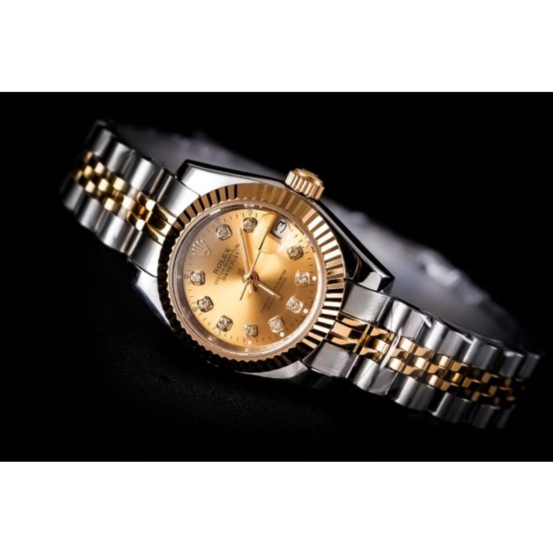 Jam Tangan Wanita Merk Rolex Datejust Combi Gold Automatic