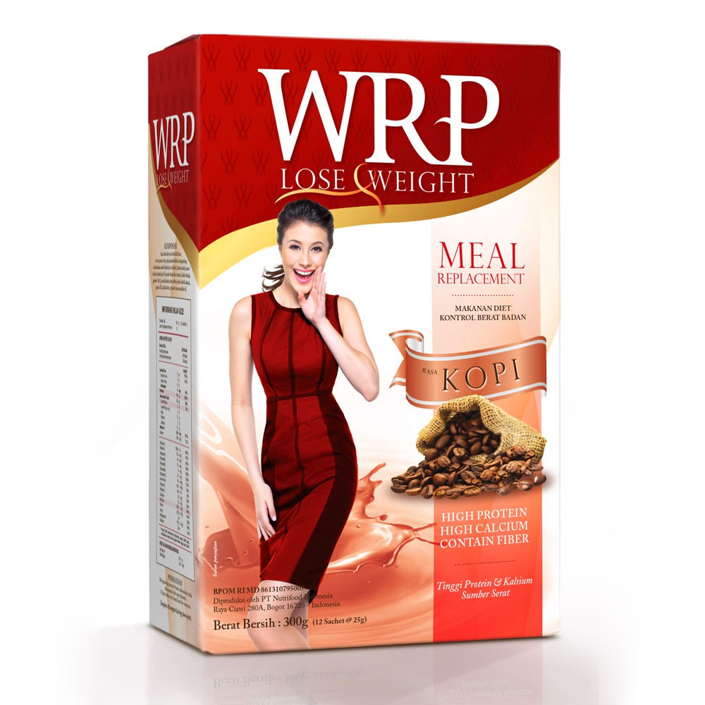 WRP Lose Weight 324gr Coklat/Strawberry/Mocca Green Tea/Kopi