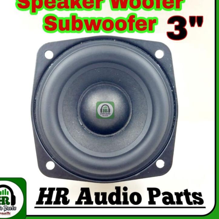 Recomended.. Speaker 3" Inch 15W 4R Woofer Subwoofer 15Watt 4 Ohm 75mm 7.5Cm Ring Karet