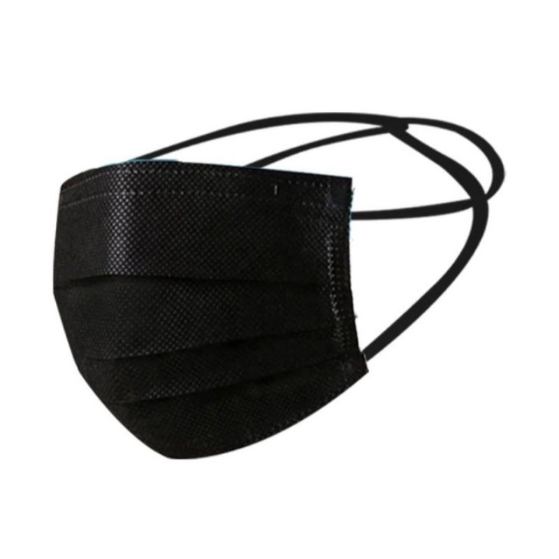masker hijab Medis Hitam 3 Play isi 50 dapat box