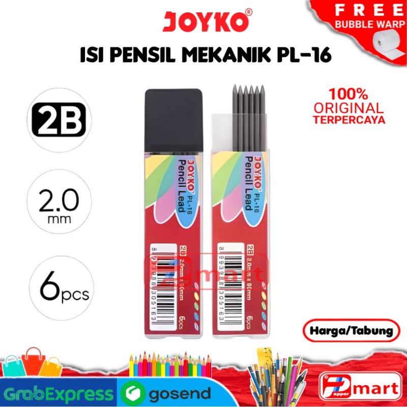 

Isi Refill Pensil Mekanik JOYKO PL-16 2B 2.0mm / Refill Pensil 2B 0.2mm JOYKO / Pencil Lead PL-16 JOYKO / Refill Pensil / Pensil Mekanik