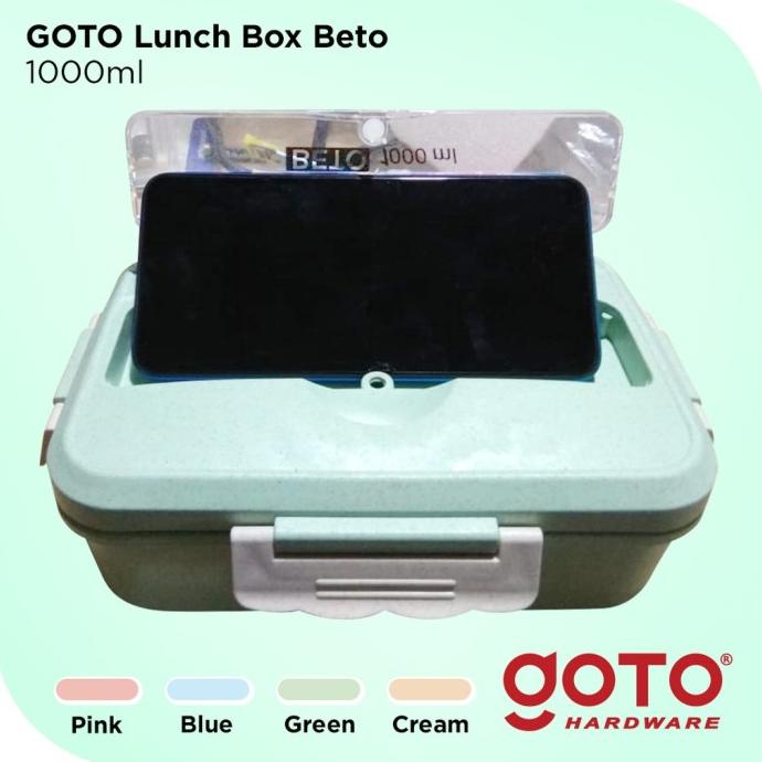 

Baru! Goto Beto Kotak Tempat Makan Lunch Box Set Free Sendok Garpu - Biru