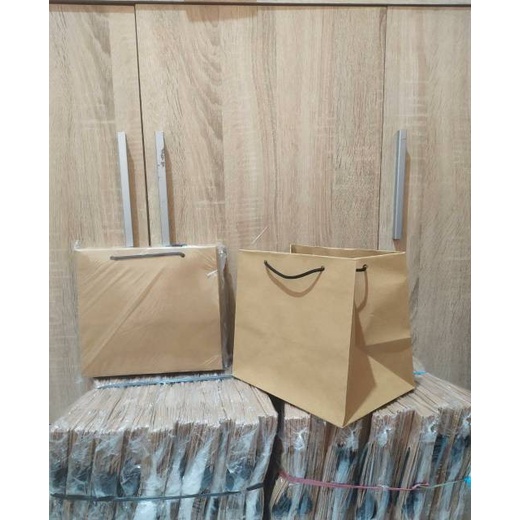 

(TERLARIS) Maxx perlusin Harga bag paper coklat paperbag polos craft PxLxT 12biji