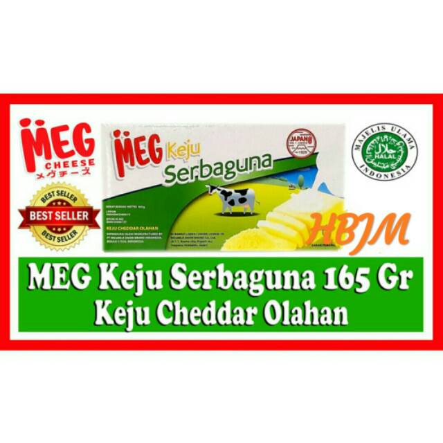 

MEG KEJU SERBAGUNA CHEDDAR 165 GR KEJU CHEDDAR OLAHAN