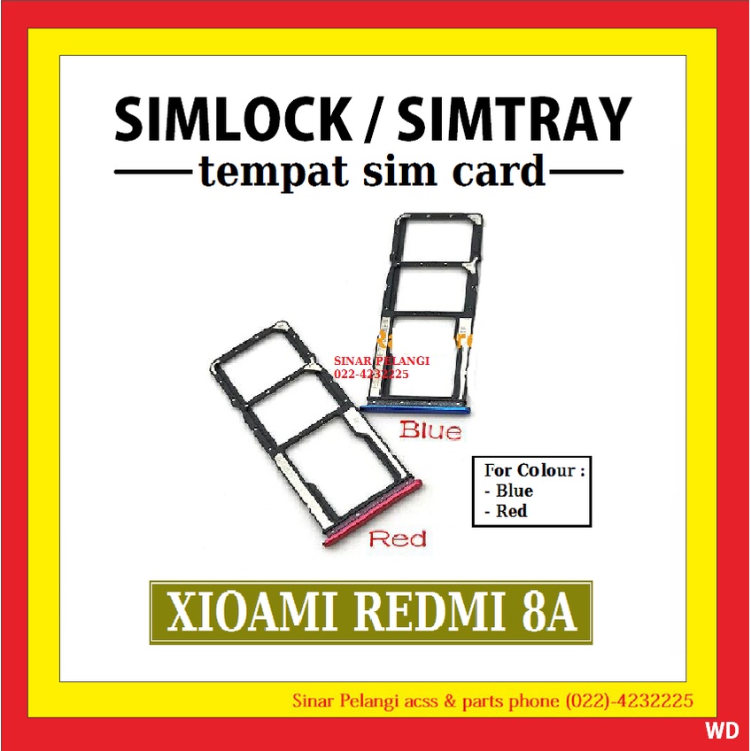 SIM TRAY XIAOMI REDMI 8A DUDUKAN TEMPAT DUDUKAN SLOT SIM LOCK CARD
