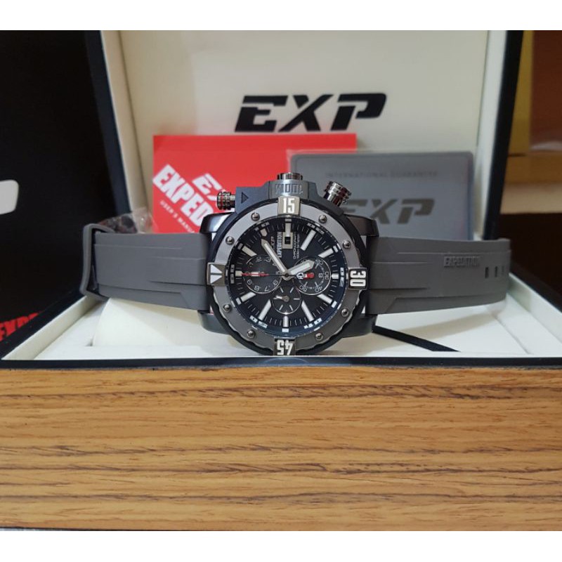 EXPEDITION PRIA EXP 302 BLACK GREY JAM TANGAN EXPEDITION PRIA 302