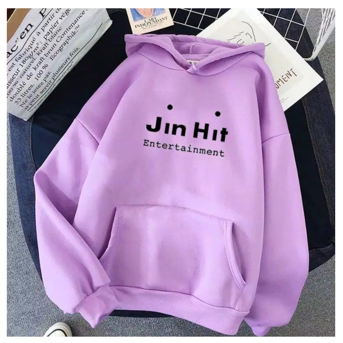 HOODIE UNISEX JIN HIT ENTERTAIMENT - FLEECE TEBAL PREMIUM TERBARU,