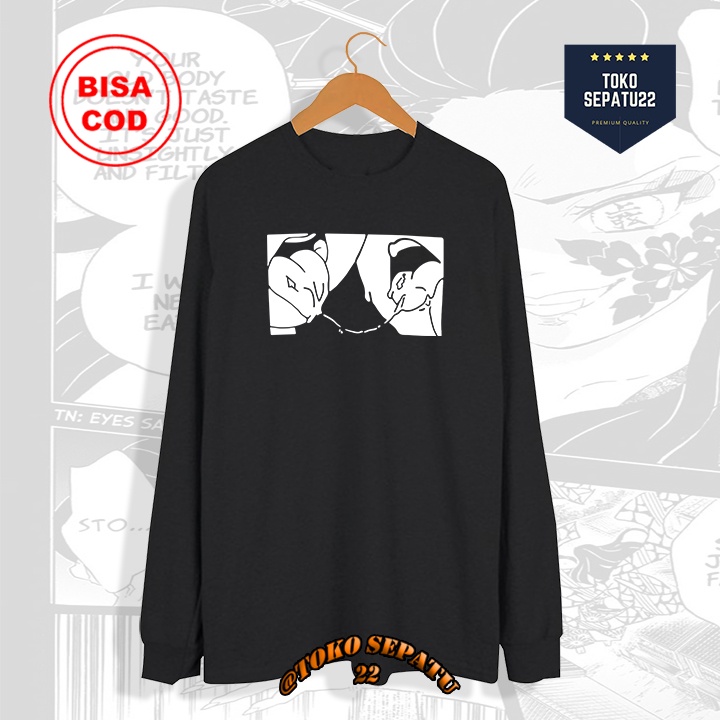 Kaos Anime Kissing Hentai Cotton Combed 30s / Kaos Lengan Panjang Pria / Longsleeve / Kaos Distro