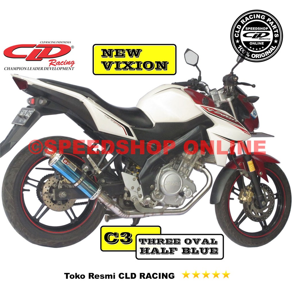 knalpot cld yamaha vixion old vixion new nva nvl original type c3 bulat oval