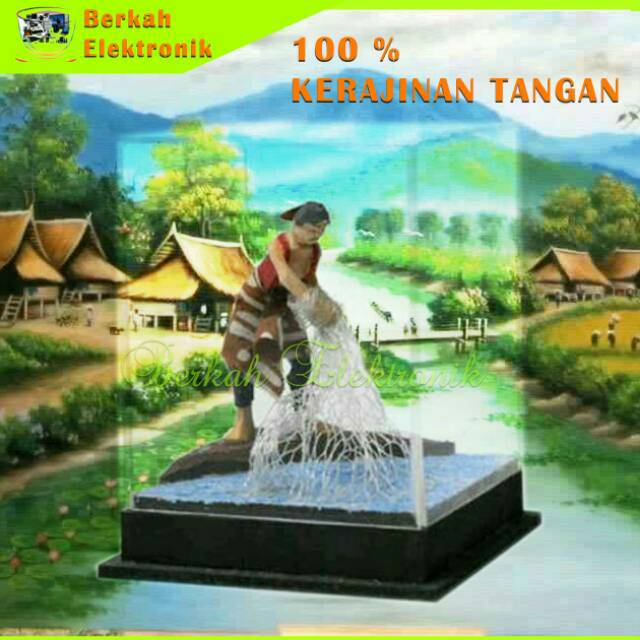 Miniatur nelayan Seni Liping Njaring Kerajinan Tangan 