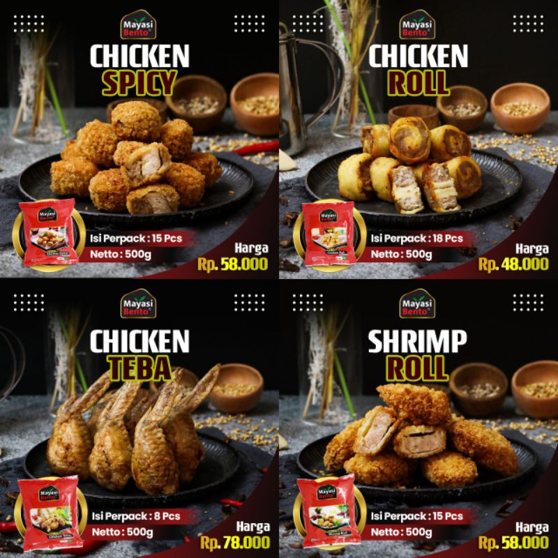 

4 in one Mayasi Bento / Frozen Food / 2000 gram