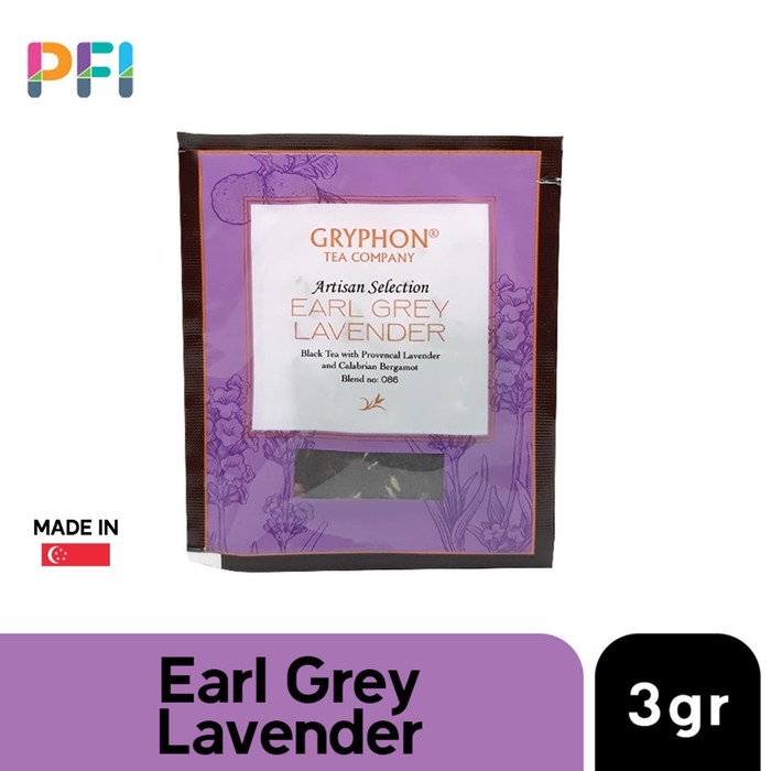 

teh-daun- gryphon tea earl grey lavender 1 sachets -daun-teh.