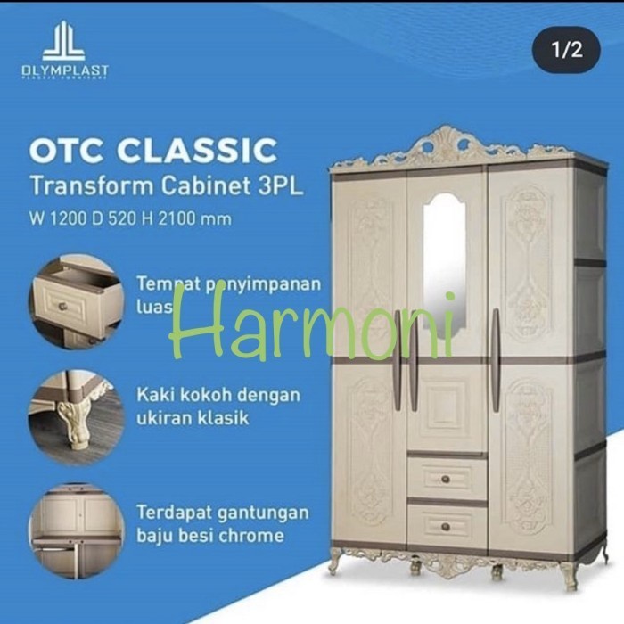 Lemari Pakaian Plastik Olymplast OTC 03 St2 PL Classic - MEDAN SAJA