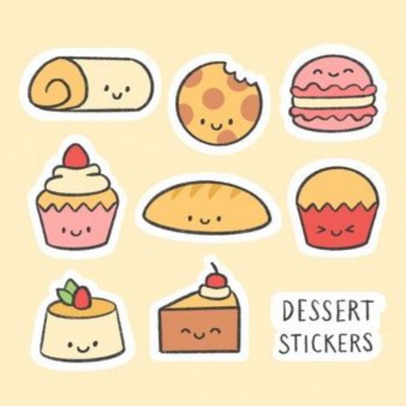 

Stiker Glossy Tumblr Aesthetic Kawaii