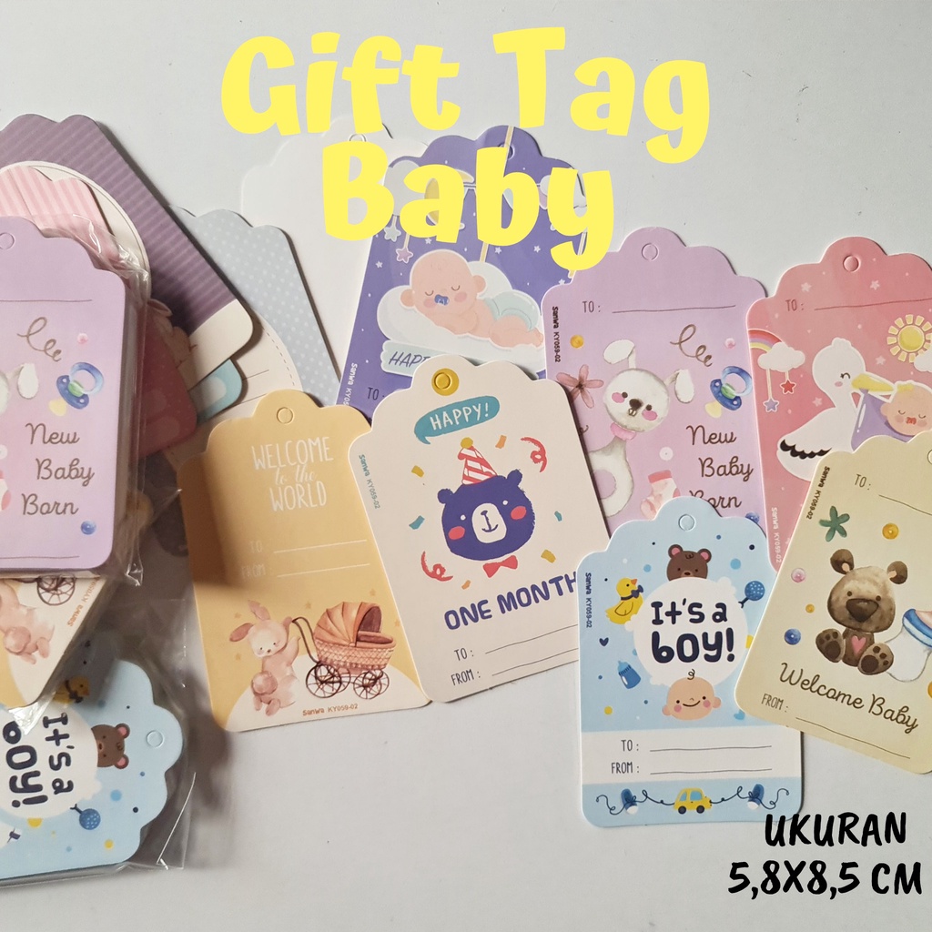 

Hang Tag Sansan Wawa Motif Tema Baby - Gift Label Hampers Hangtag Kado