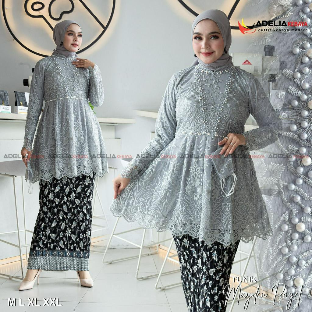 Tunik kebaya blouse meyden Kebaya modern Baju pesta pernikahan dan wisudan modis elegan